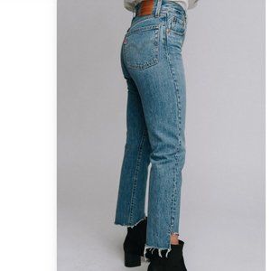 501 Step hem crop jeans